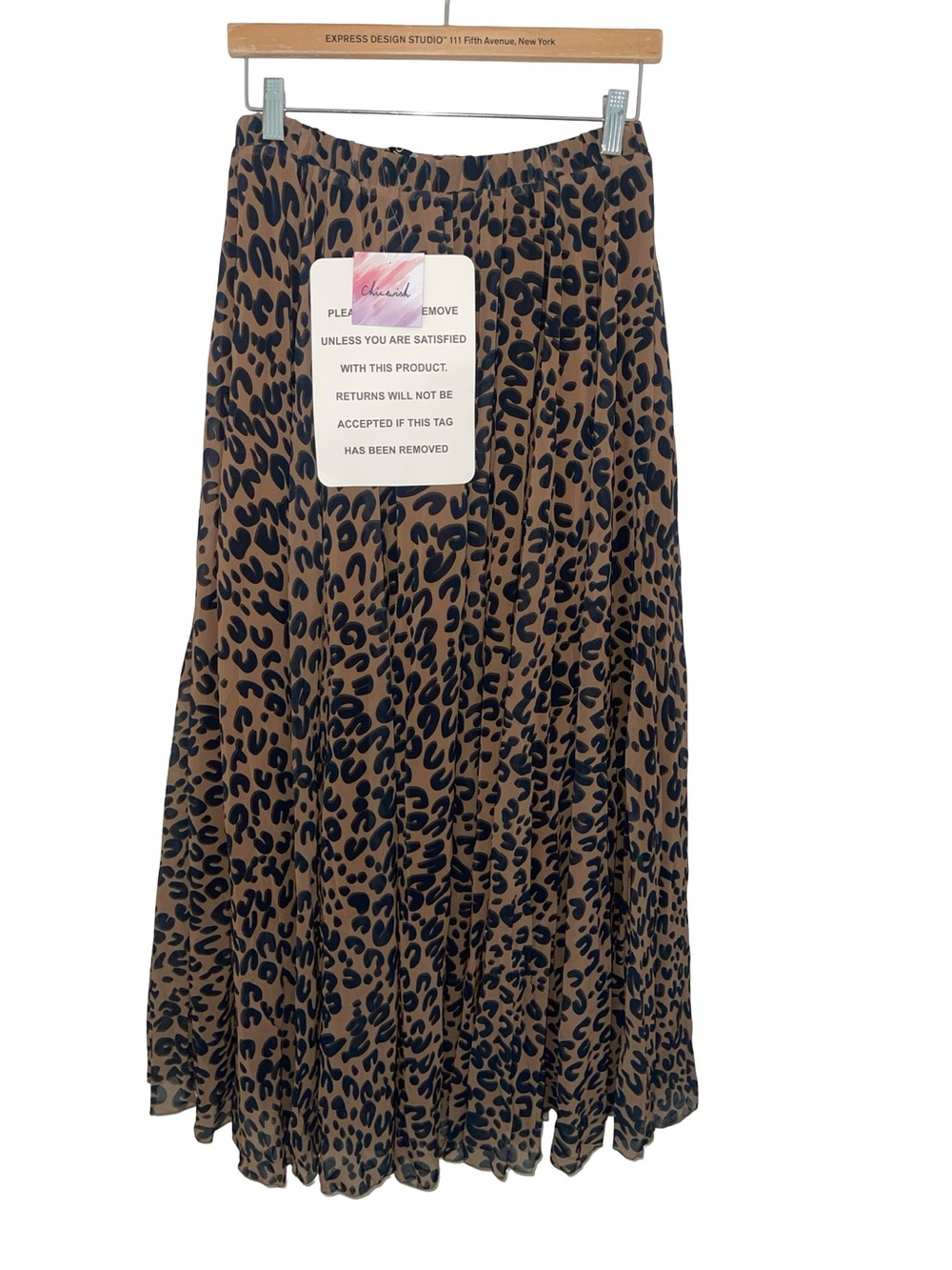 NWT Chicwish Leopard Watercolor Maxi Skirt size M/L - Picture 2 of 7